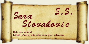 Sara Slovaković vizit kartica